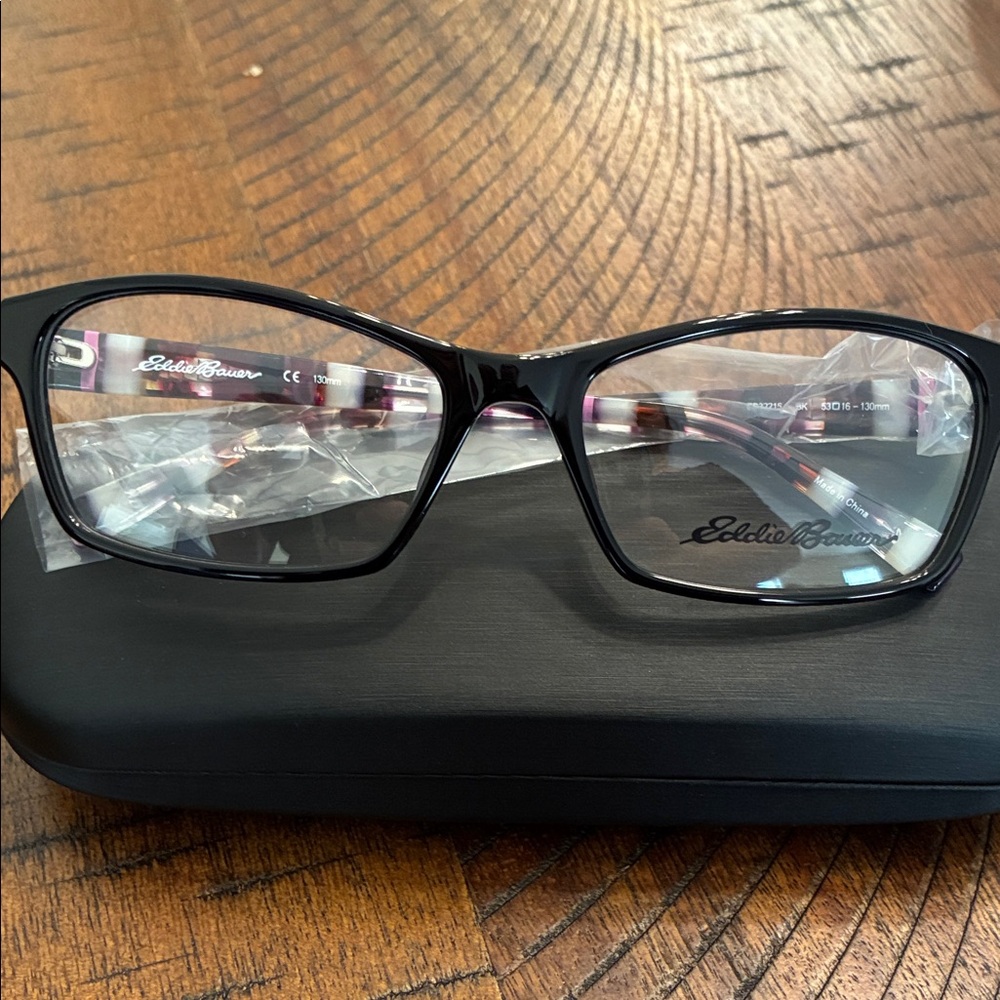 Eddie Bauer Black Glasses with Case